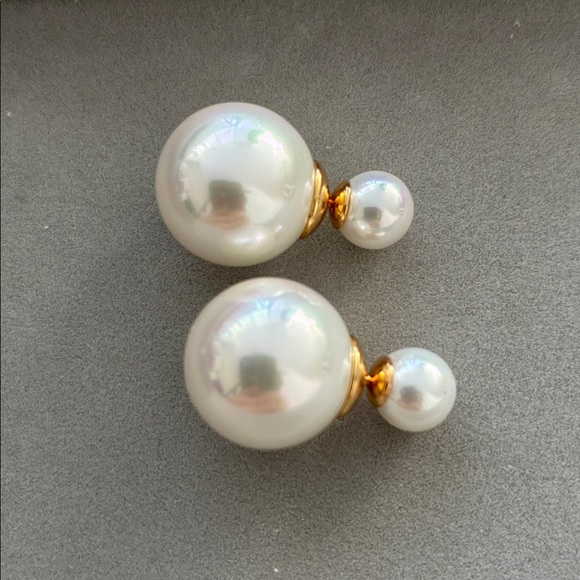 Handmade Jewelry - Rainbow Elegant Swarovski Pearl and Gold Earrings